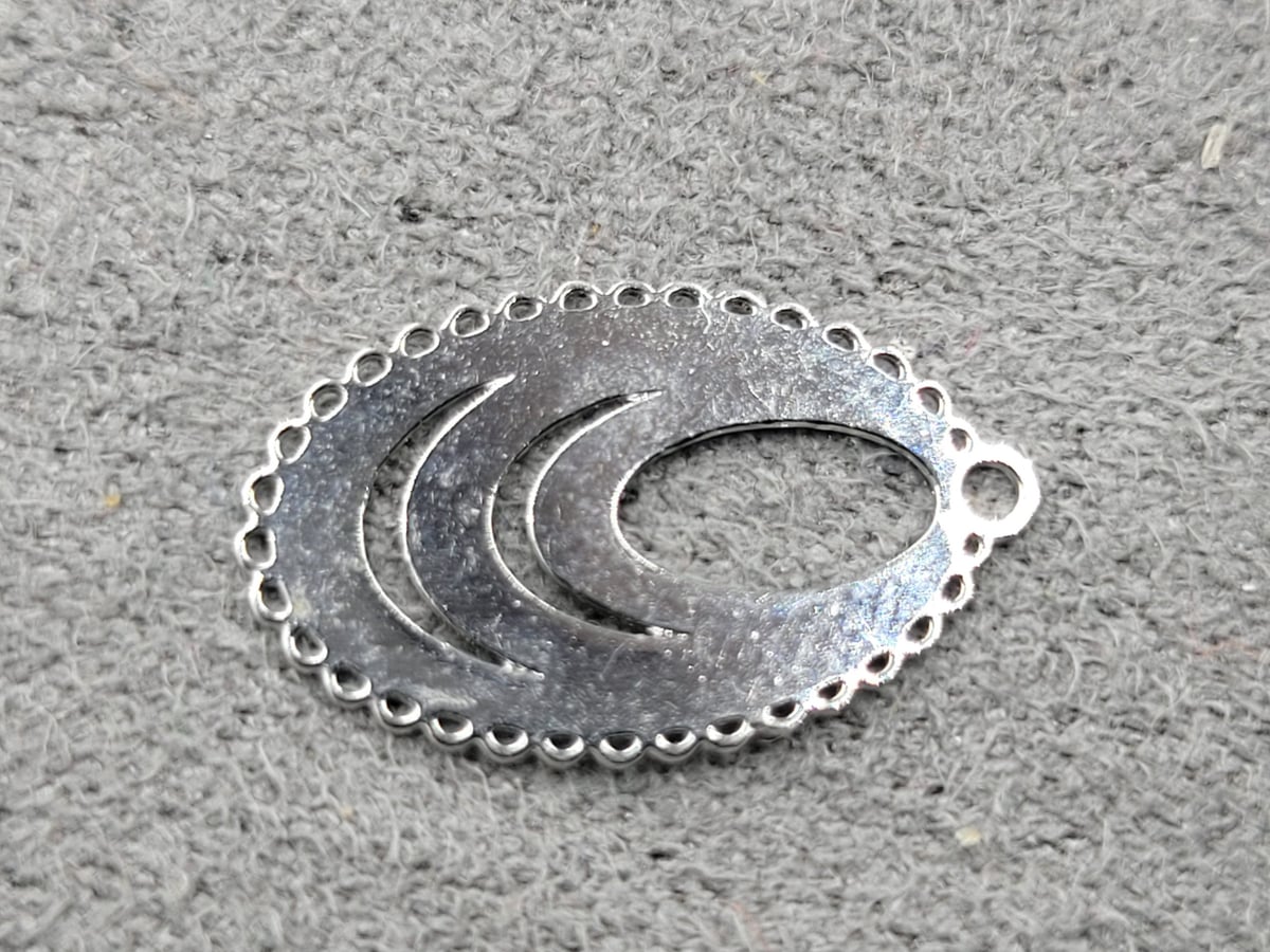 Підвіска 10*16,4 мм колір сталь (гіпоалергений сплав)