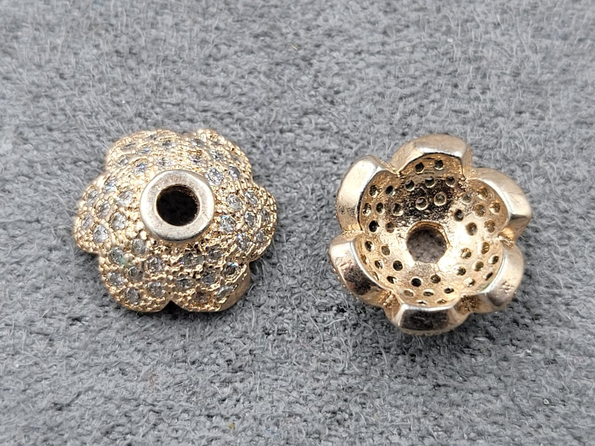 Обіймач 9,6 мм колір рожеве золото (гіпоалергений сплав)