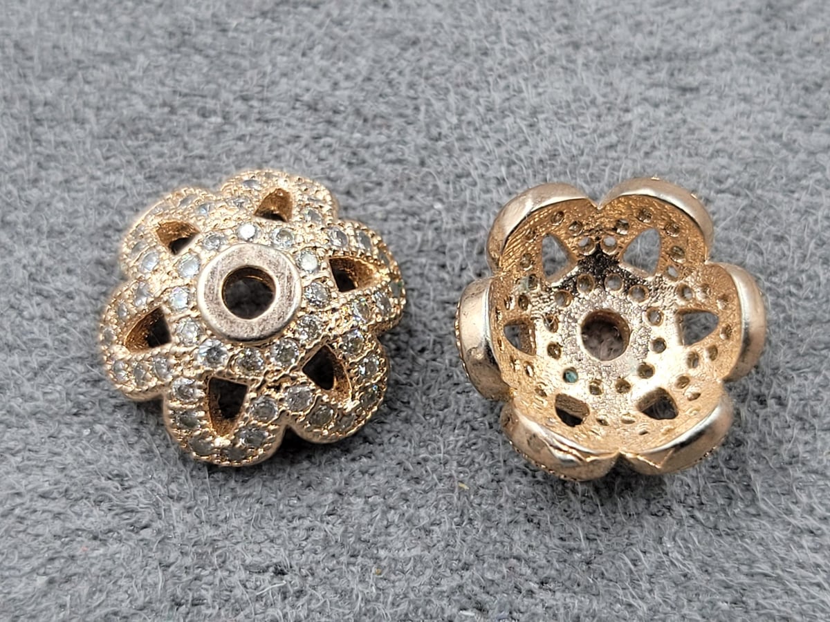 Обіймач 11,8*4,5 мм колір рожеве золото (гіпоалергений сплав)