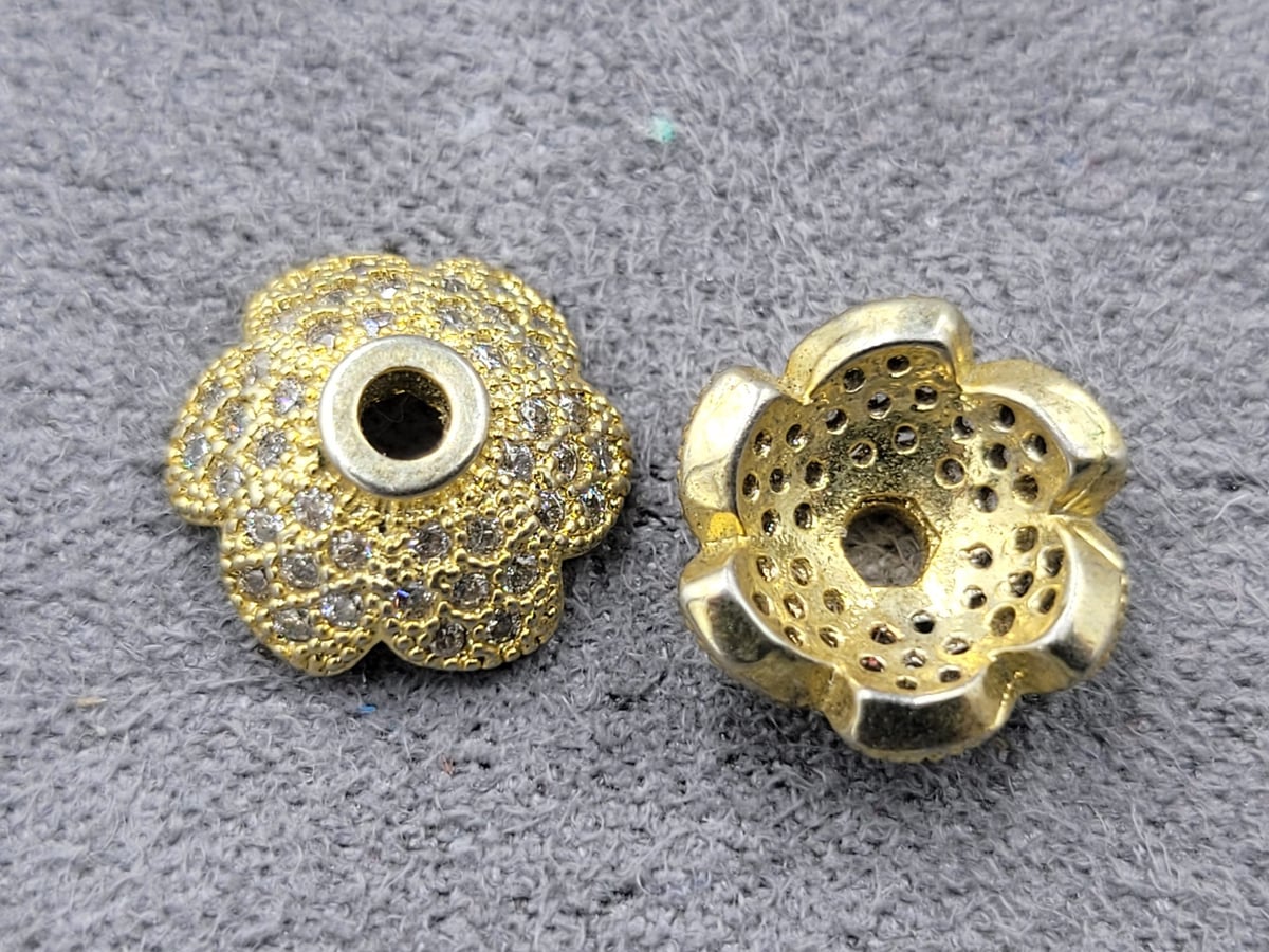 Обіймач 9,6 мм колір лимонне золото (гіпоалергений сплав)