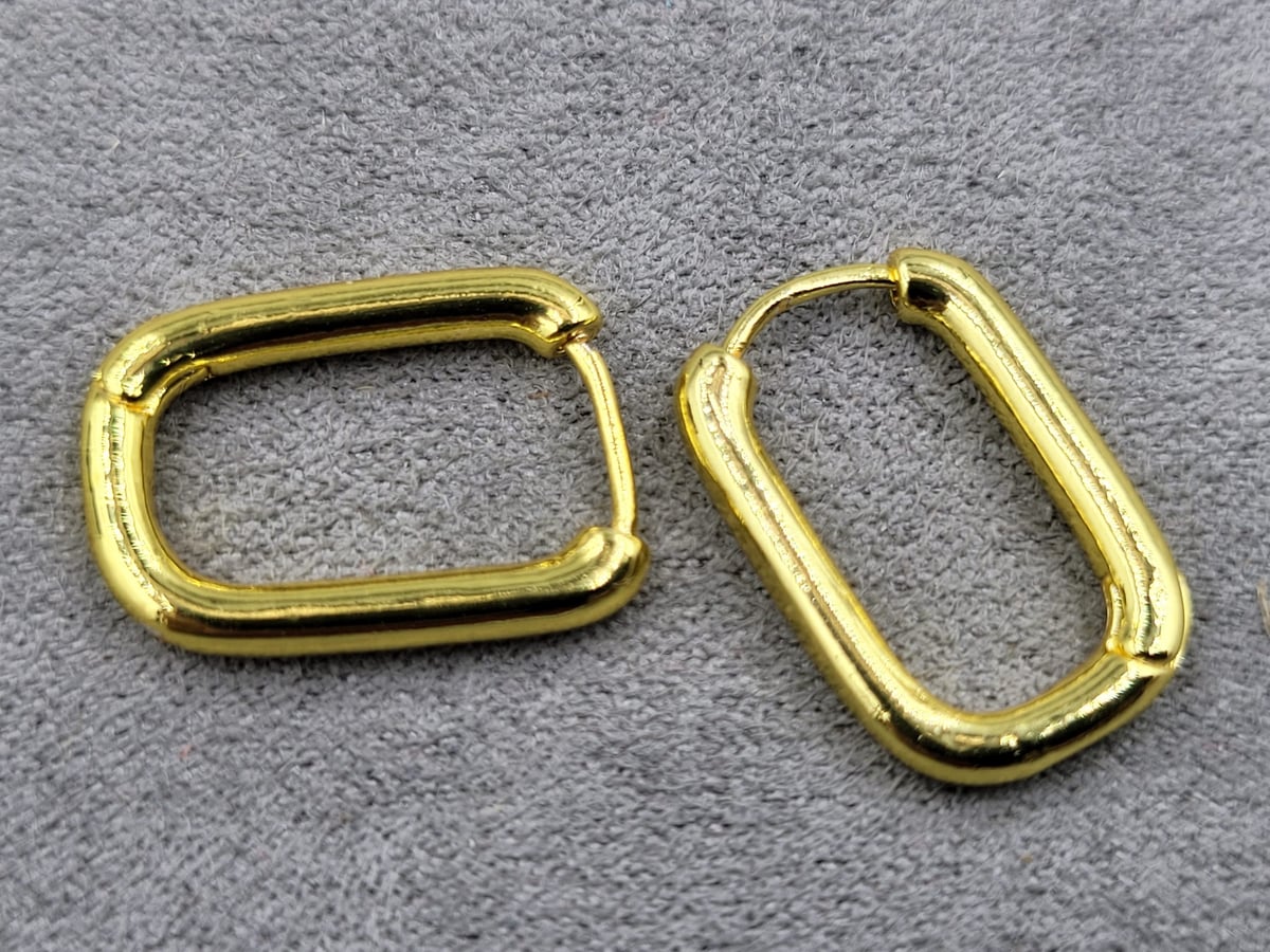 Швенза 14*20 мм т. 2,9 мм колір лимонне золото (гіпоалергений сплав)