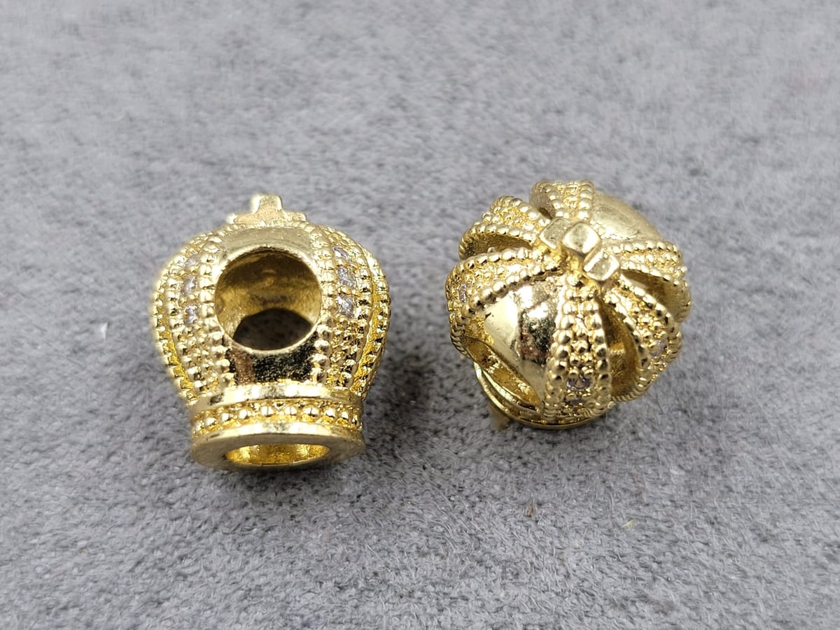 Бусина 12*13 мм отв.4,6 мм колір лимонне золото ( гіпоалергений сплав)