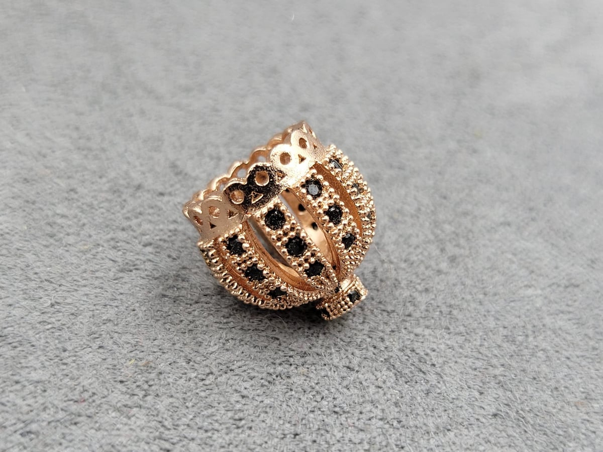 Обіймач Корона 13 мм высота 13,7 мм гіпоалергений сплав