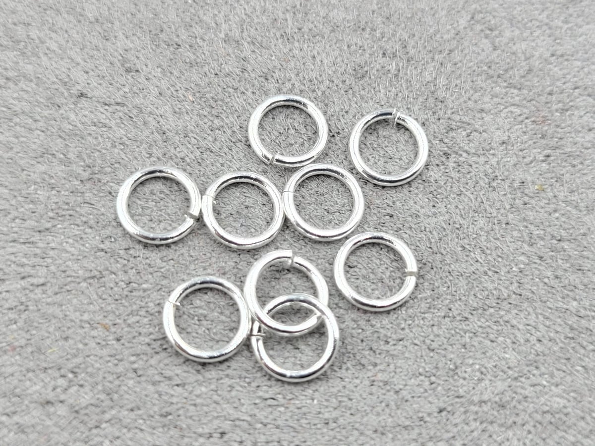 З'єднувальні кільця 6 мм 50 штук колір срібло (гіпоалергений сплав)