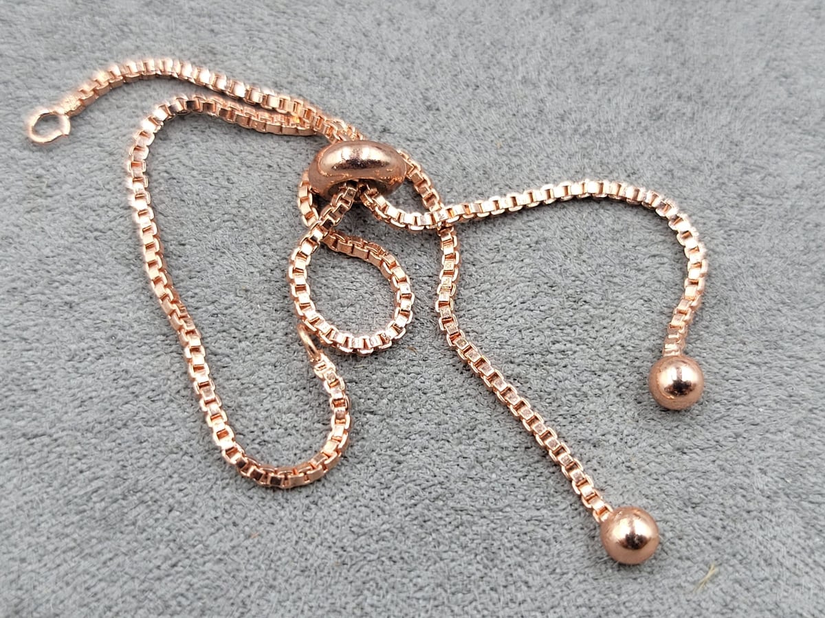 Основа браслет колір рожеве золото (гіпоалергений сплав)