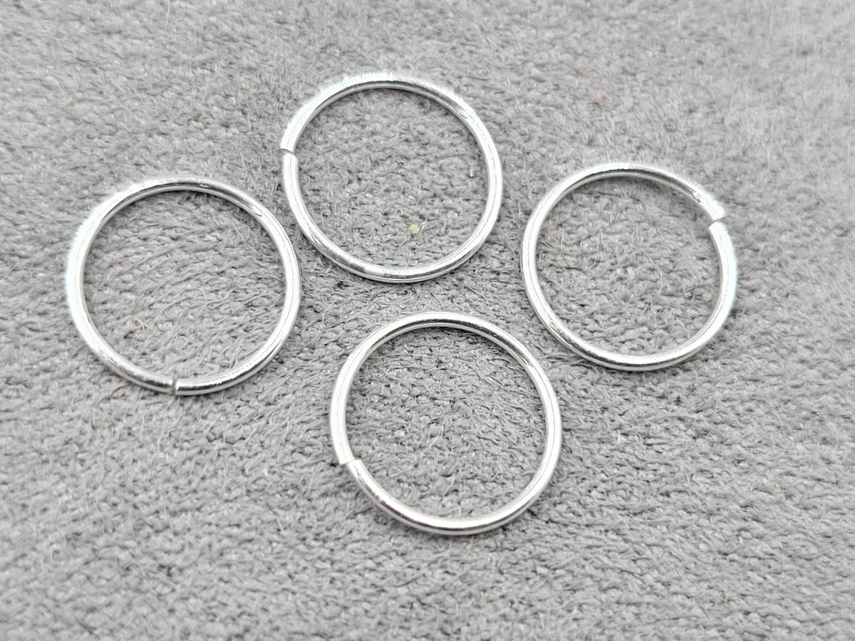 З"єднувальні кільця (925) 10 мм 8 шт (гіпоалергений сплав)
