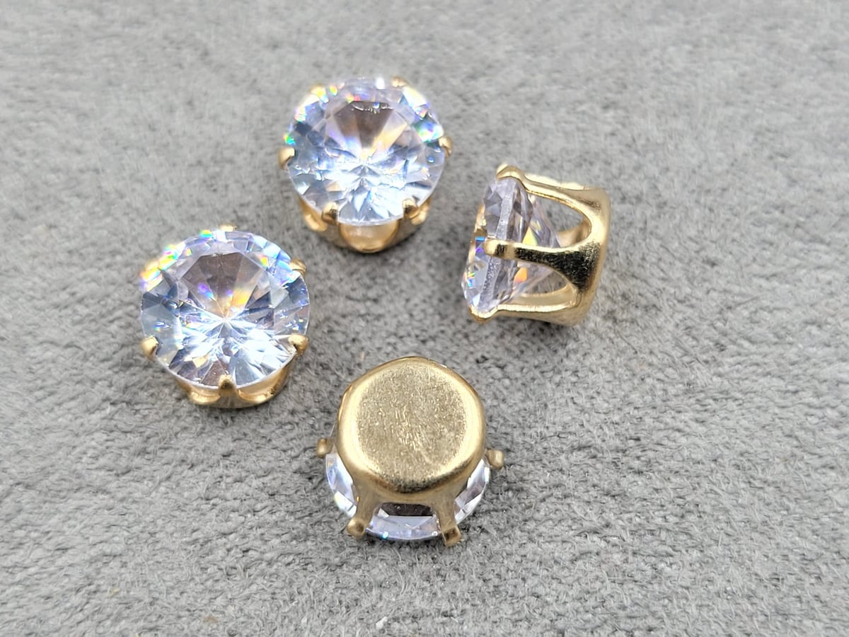 Бусина 8 мм 20 шт колір золото