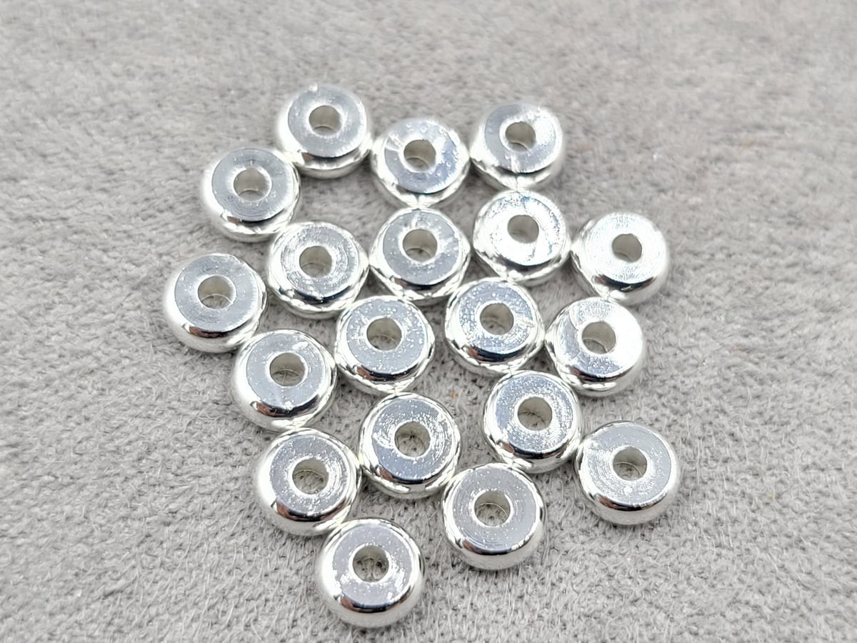 Ронделі 5 мм 50 шт колір срібло (гіпоалергений сплав)