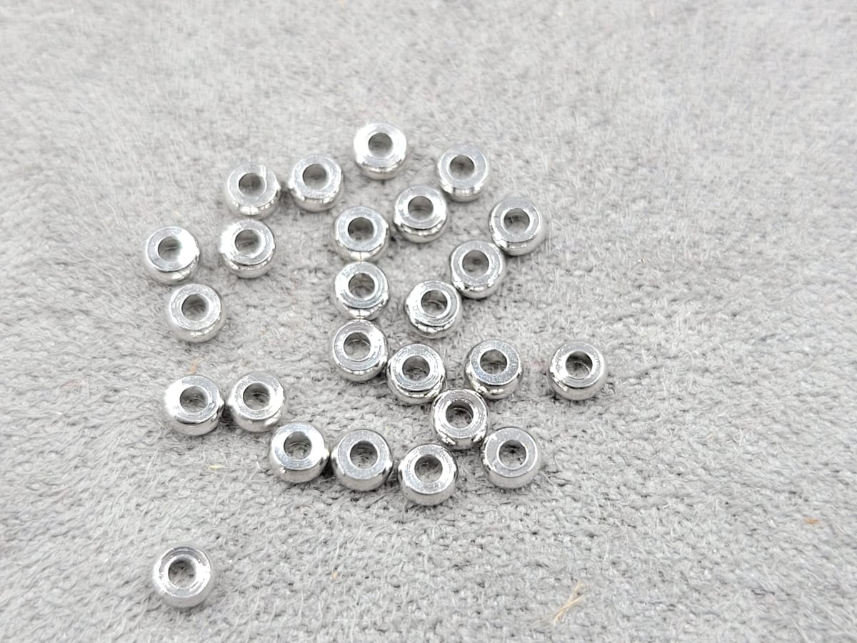 Ронделі 3 мм 50 шт колір сталь (гіпоалергений сплав)