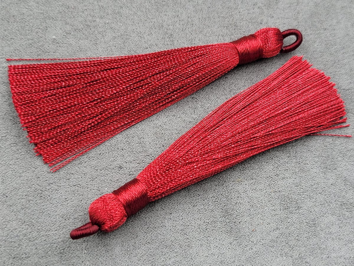 Китиці 8 см 1 пара бордові