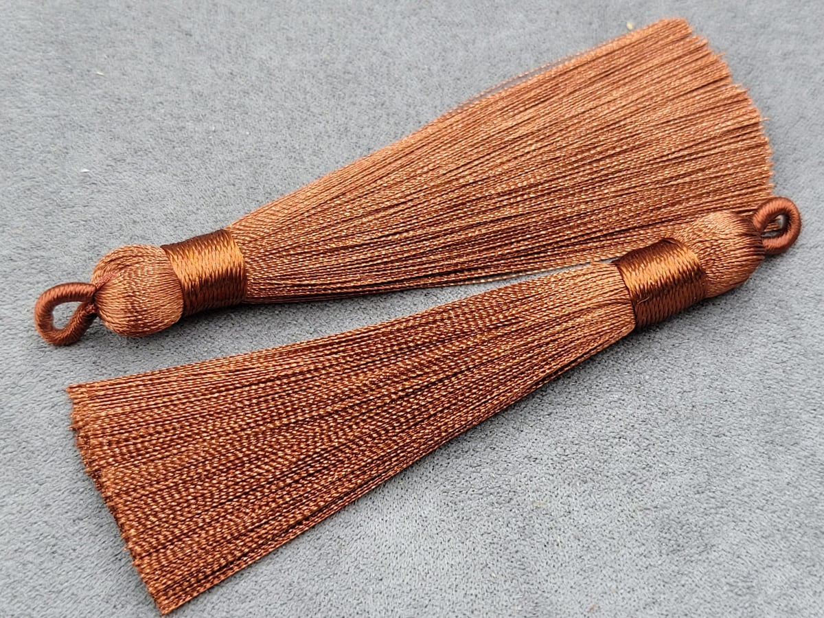 Китиці 8 см (пара) коричневі