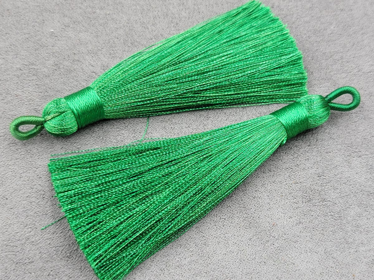 Китиці 8 см 1 пара зелені