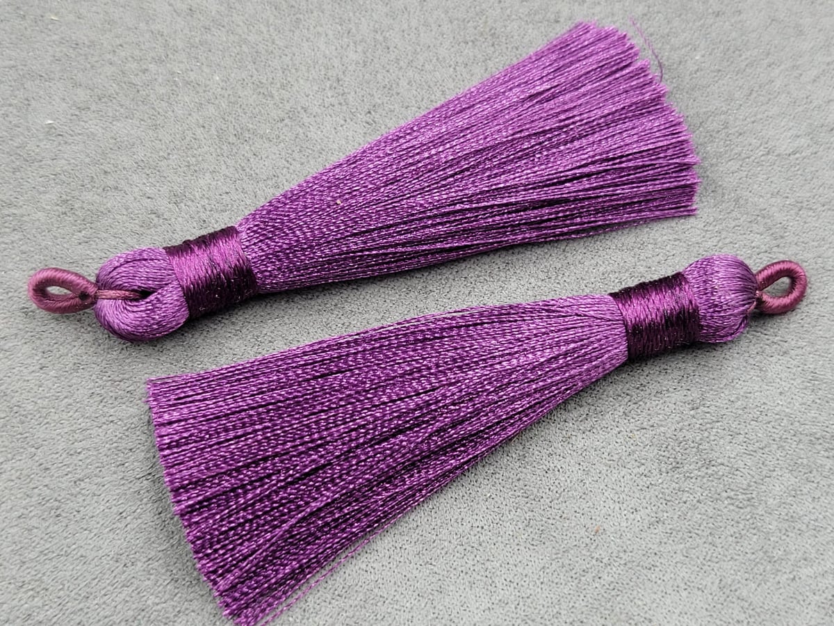 Китиці 8 см 1 пара фіолетові