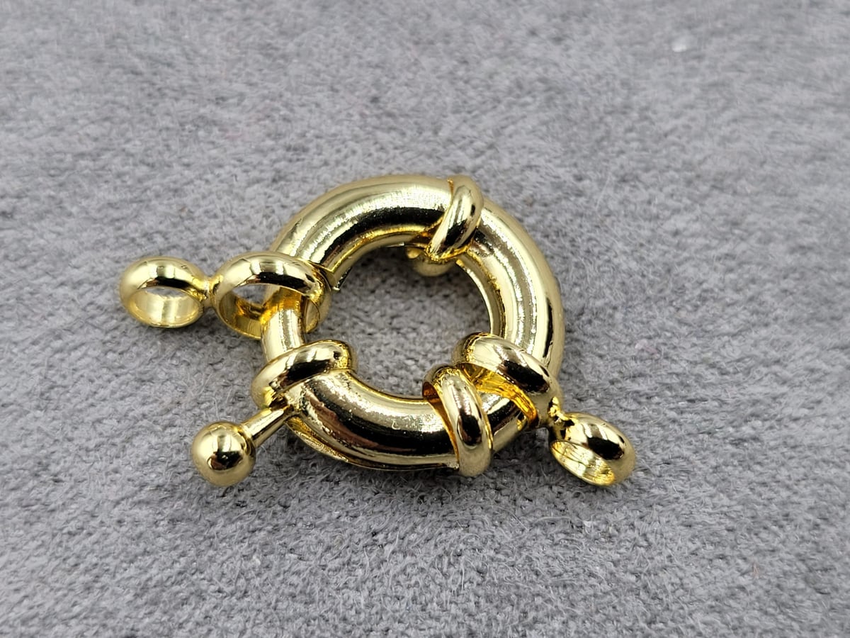 Замок 15 мм колір лимонне золото (гіпоалергений сплав)