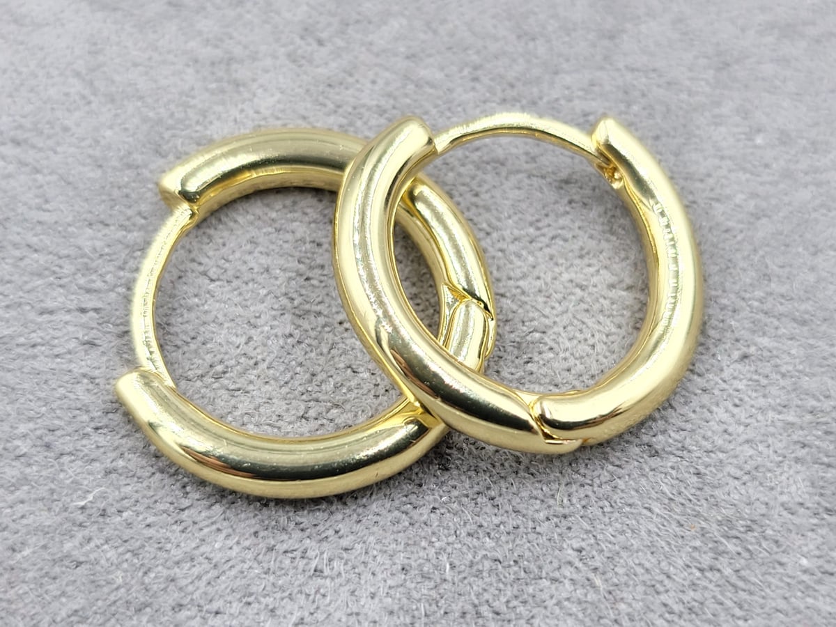 Швенза бублик 20 мм т. 3 мм колір лимонне золото ( гіпоалергений сплав)