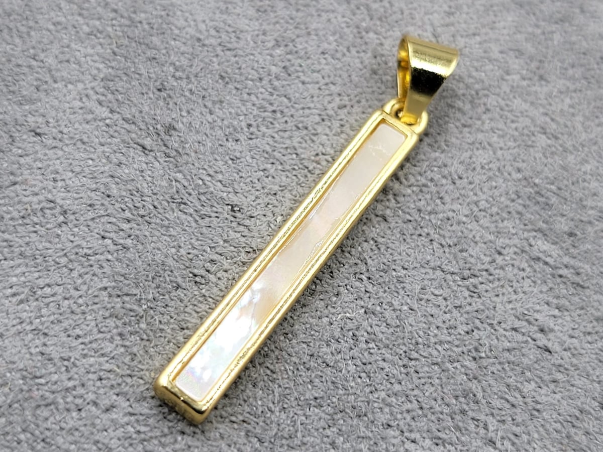 Підвіска 3,6*27 мм колір лимонне золото (гіпоалергений сплав)