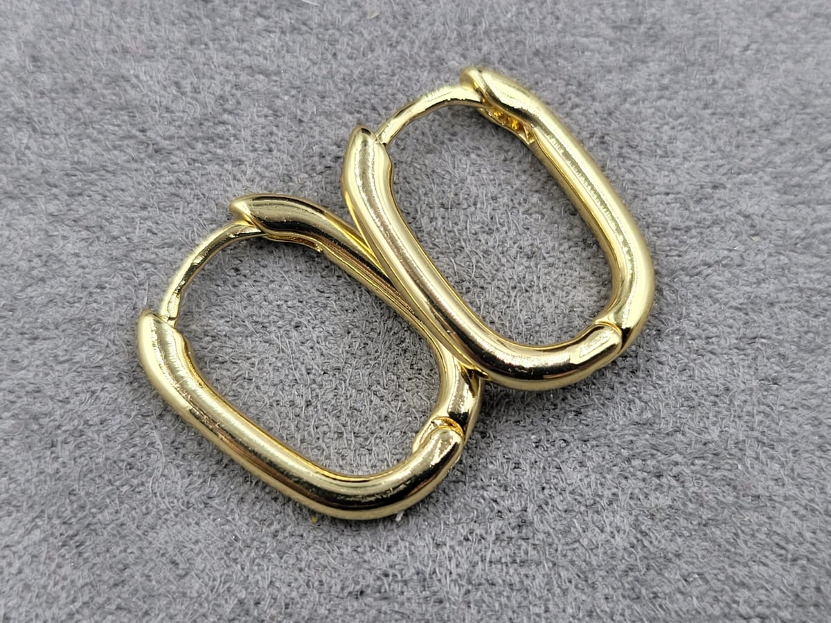 Швенза 2*14 мм в. 18 мм колір лимоне золото (гіпоалергений сплав)