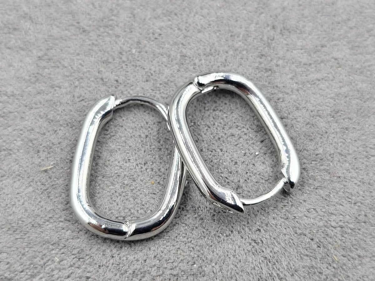 Швенза 2*14 мм в. 18 мм родій (гіпоалергений сплав)