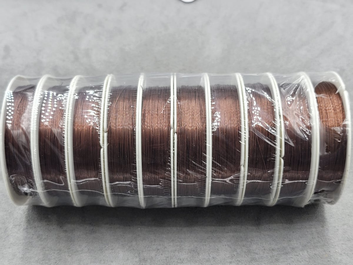 Дріт 0,3 мм 45 метр. 10 шт металічна коричнева