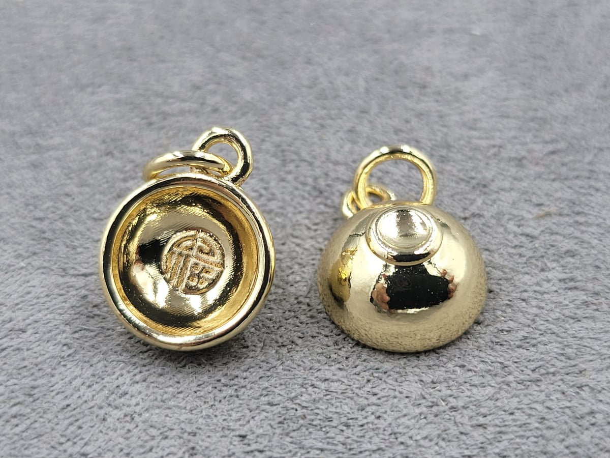 Підвіска 11,4 мм колір золото (гіпоалергений сплав)