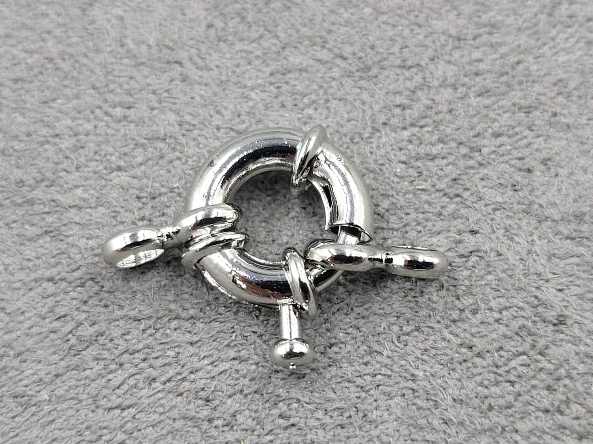 Замок 11 мм колір сталь (гіпоалергенний сплав)