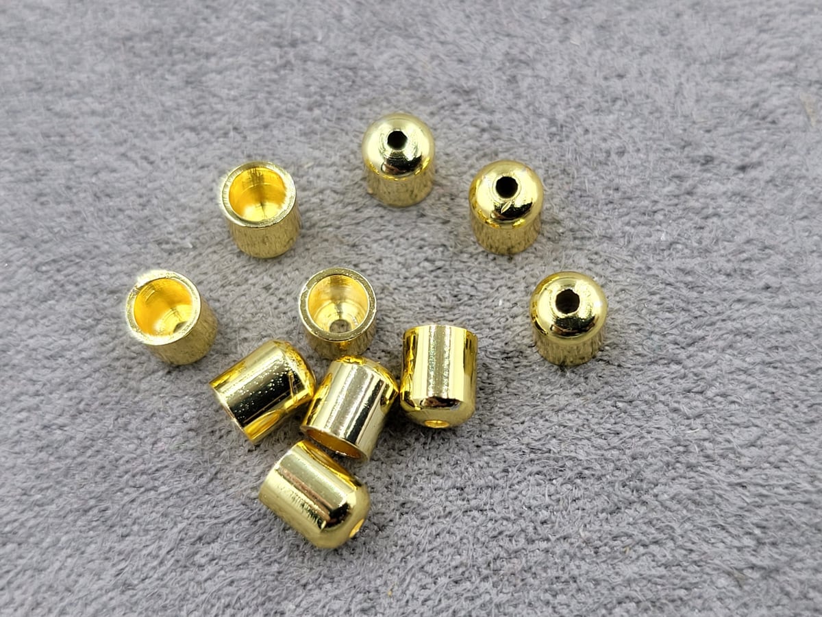 Кінцевик 10 шт 4*5 мм отв. 3 мм колір лимонне золото (гіпоалергений сплав)
