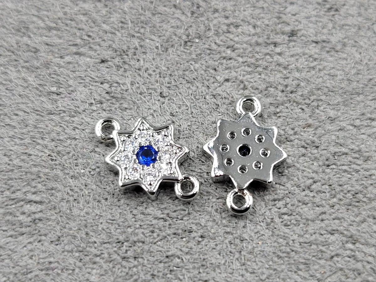 Конектор 7*10 мм родій (гипоалергений сплав)