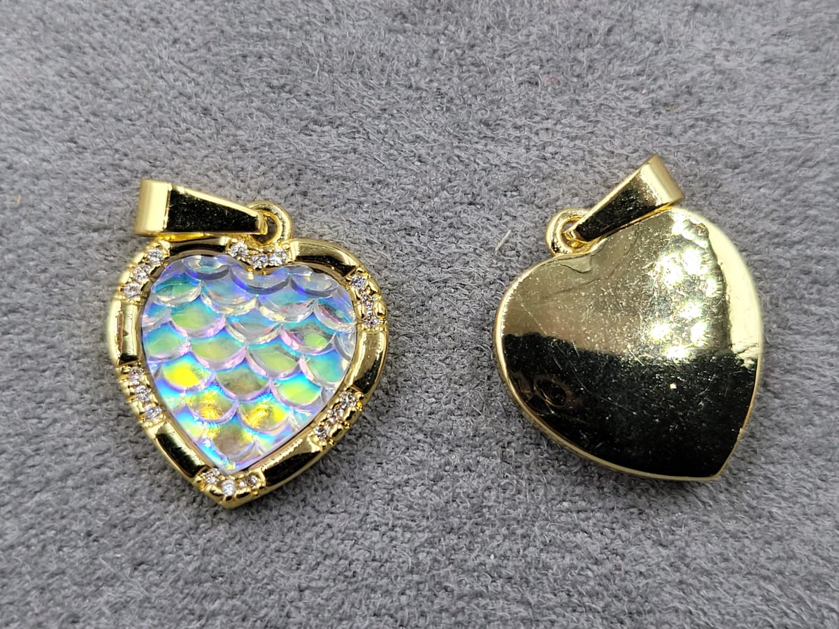 Підвіска 15*17 мм колір лимонне золото (гіпоалергений сплав)