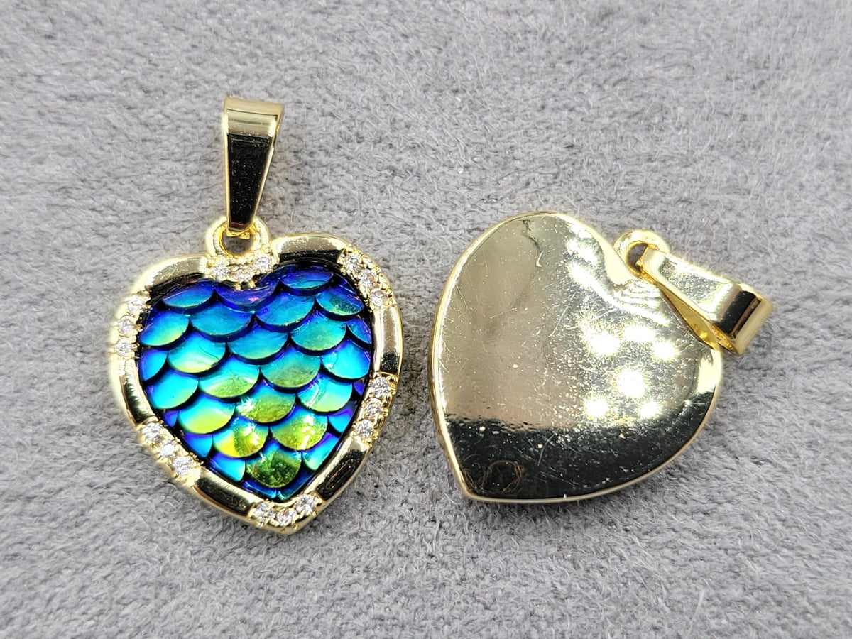 Підвіска 15*17 мм колір лимонне золото (гіпоалергений сплав)