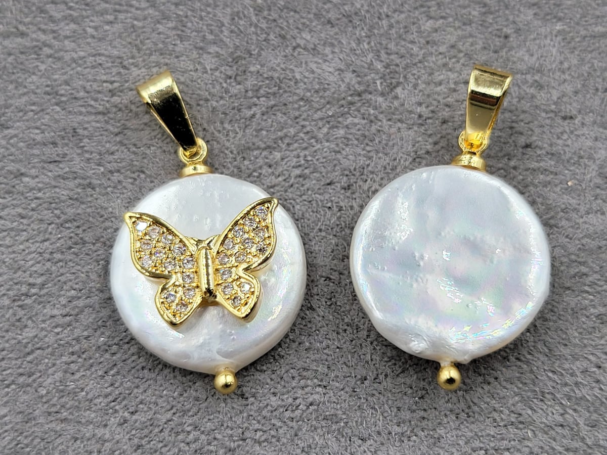 Підвіска 14 мм колір лимонне золото (гіпоалергений сплав)