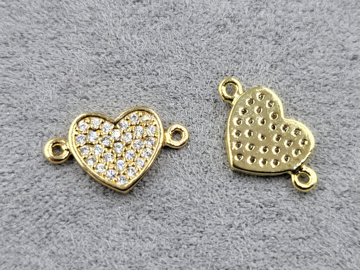 Конектор 9*15,5 мм колір лимонне золото (гіпоалергений сплав)