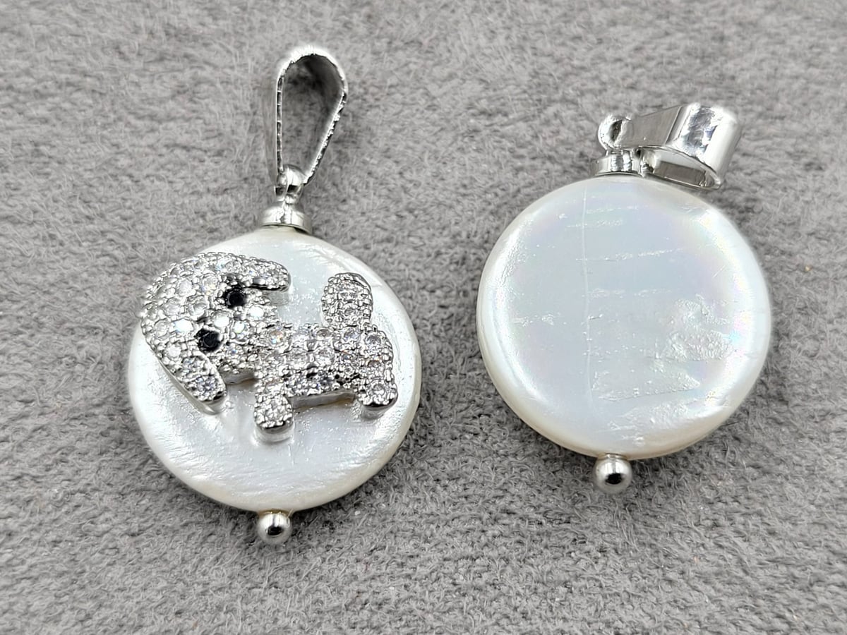 Підвіска 15 мм родій (гіпоалергений сплав)