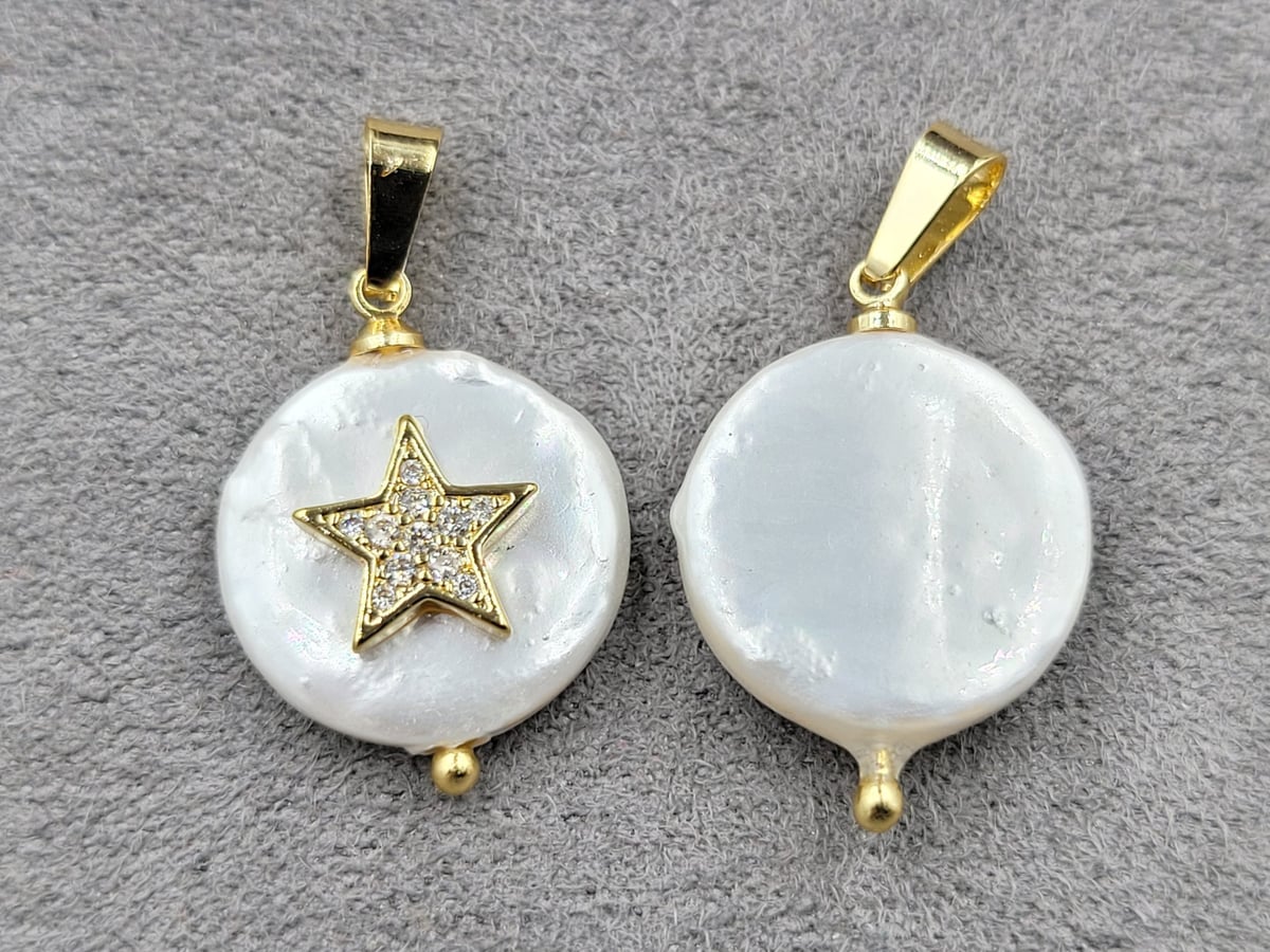 Підвіска 15 мм колір лимонне золото (гіпоалергений сплав)