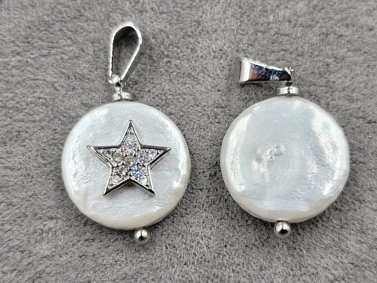 Підвіска 15 мм родій (гіпоалергений сплав)