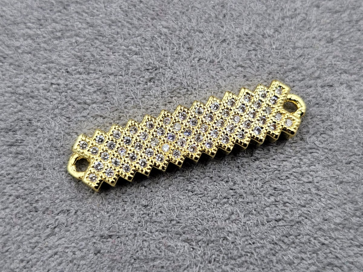 Конектор 6*25 мм колір лимонне золото (гіпоалергений сплав)