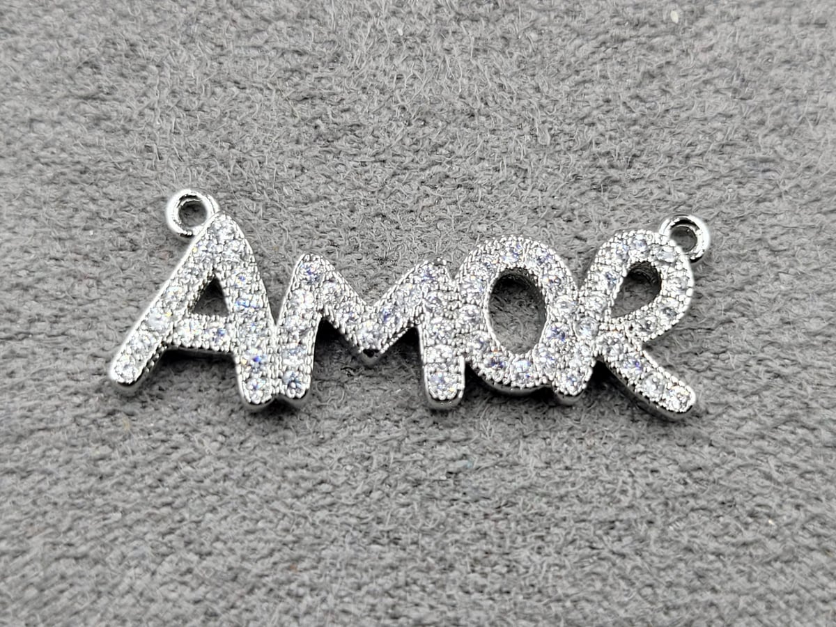 Конектор 8*26 мм родій (гипоалергений сплав)