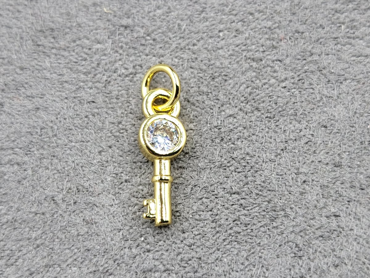 Підвіска 5*14 мм колір лимонне золото (гіпоалергений сплав)