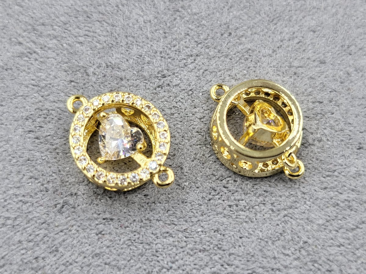 Конектор 11*15 мм колір лимонне золото (гіпоалергений сплав)