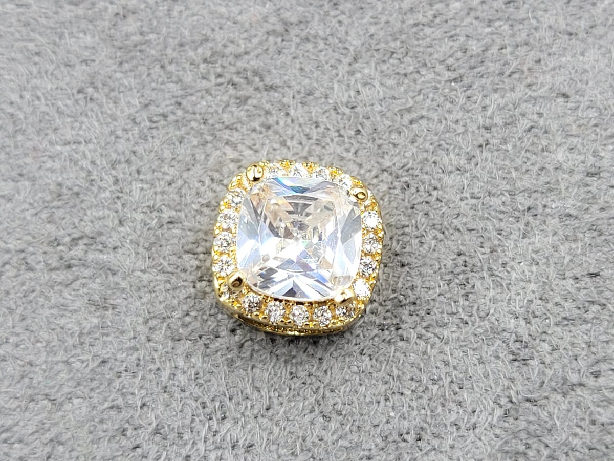 Бусина 8 мм т. 5 мм колір лимоне золото (гіпоалергений сплав)