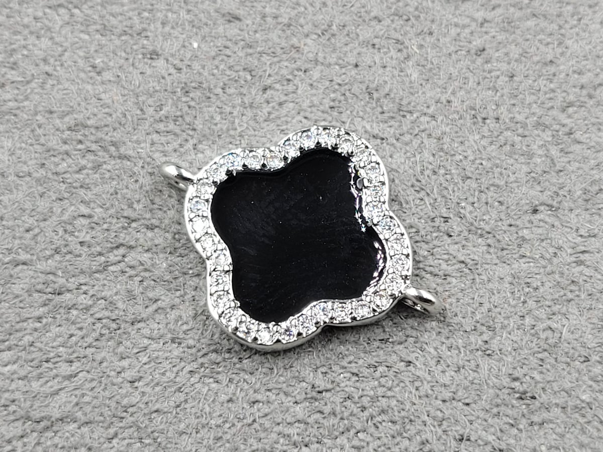 Конектор 14*18 мм родій (гіпоалергений сплав)