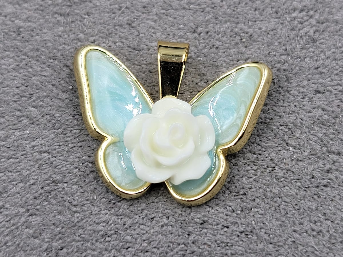 Підвіска 14*19 мм колір лимонне золото (гіпоалергений сплав)