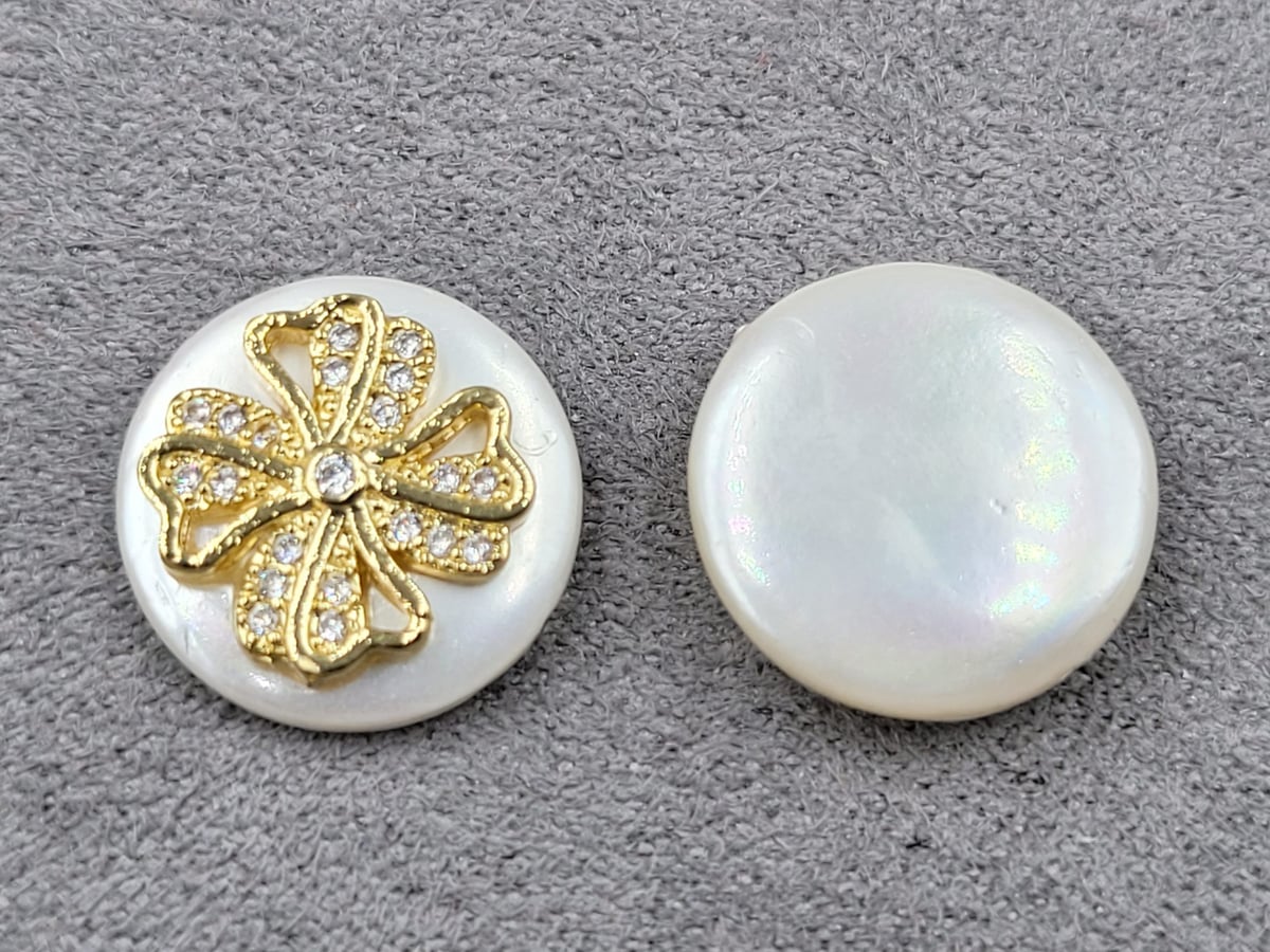 Бусина 15 мм колір лимонне золото (гіпоалергений сплав)