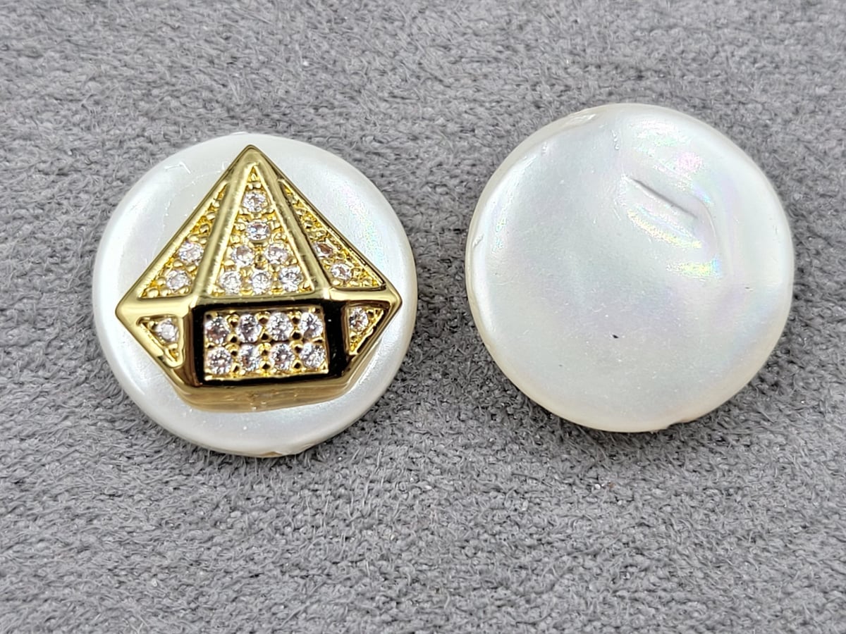 Бусина 15 мм колір лимонне золото (гіпоалергений сплав)