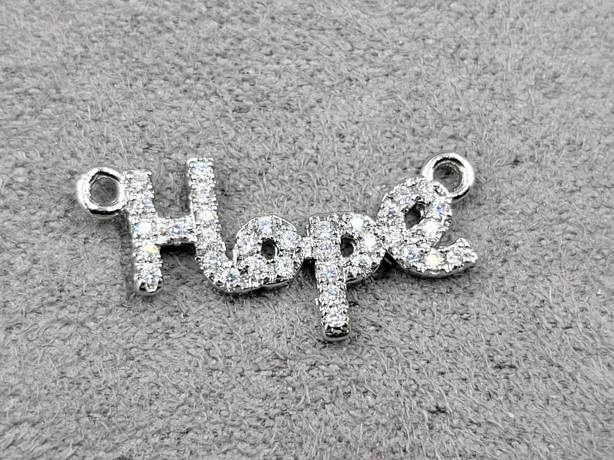 Конектор 10*21 мм родій (гипоалергений сплав)