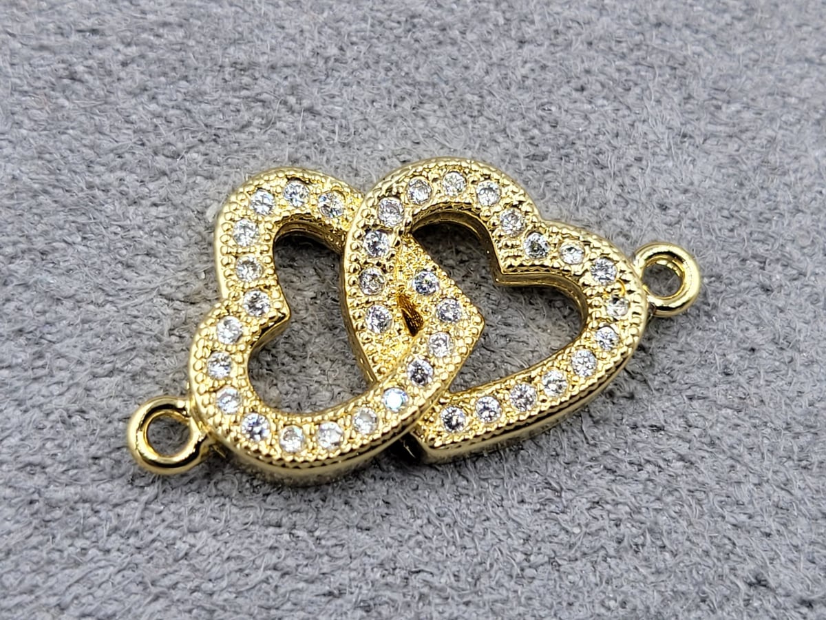 Конектор 12*23 мм колір лимонне золото (гіпоалергений сплав)