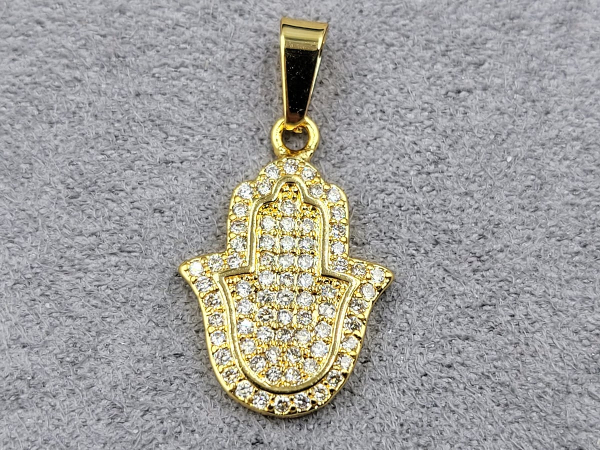 Підвіска 13*19 мм колір лимонне золото (гіпоалергений сплав)