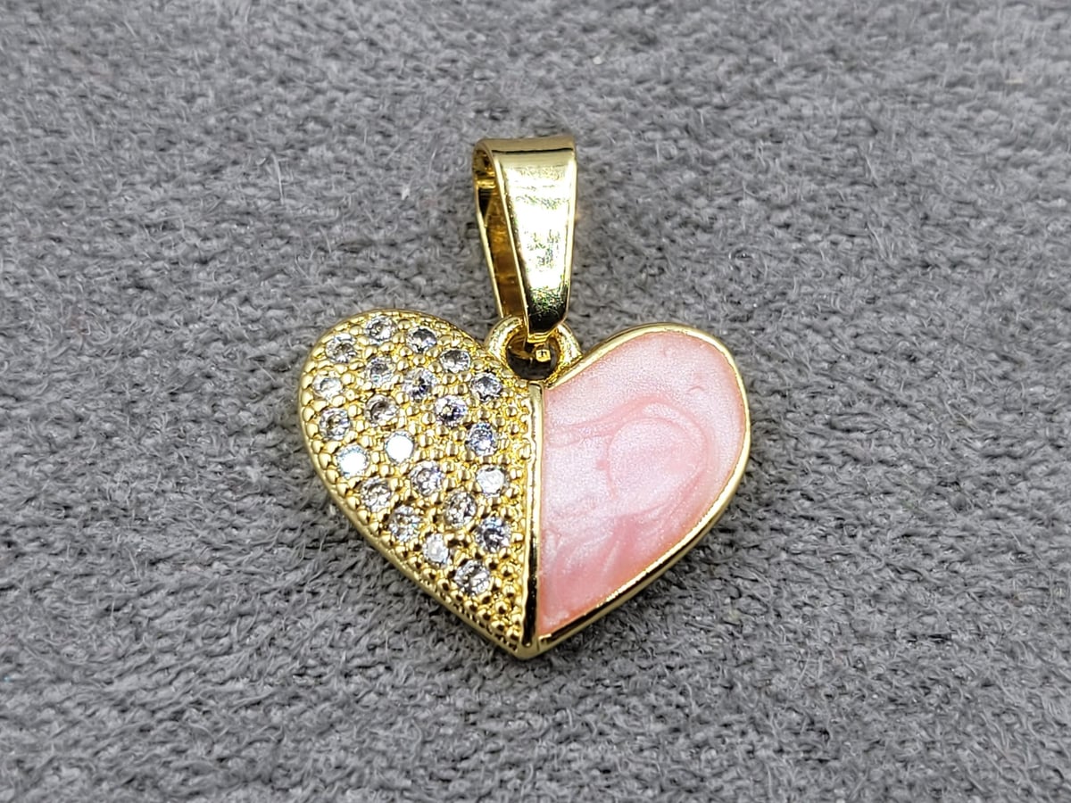 Підвіска 11*14 мм колір лимонне золото (гіпоалергений сплав)