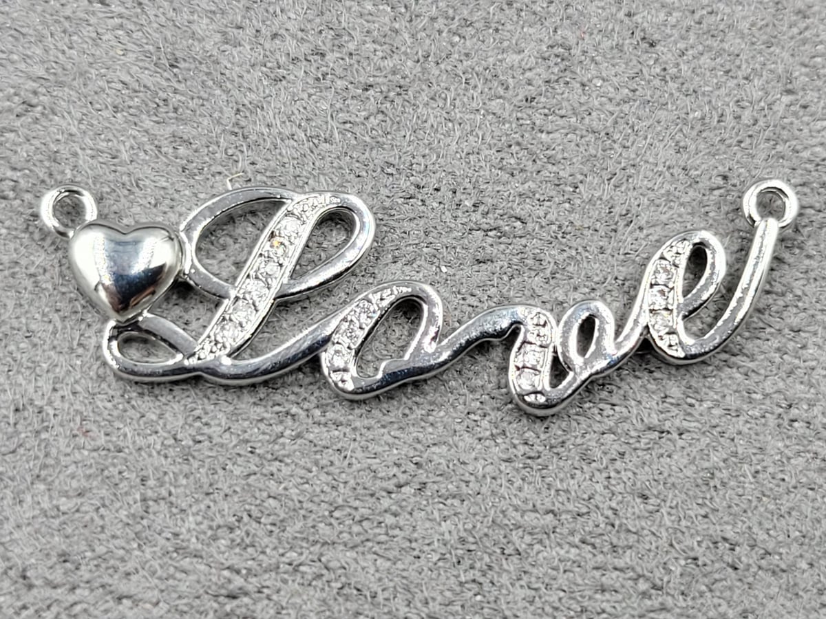 Конектор 9*35 мм родій (гипоалергений сплав)