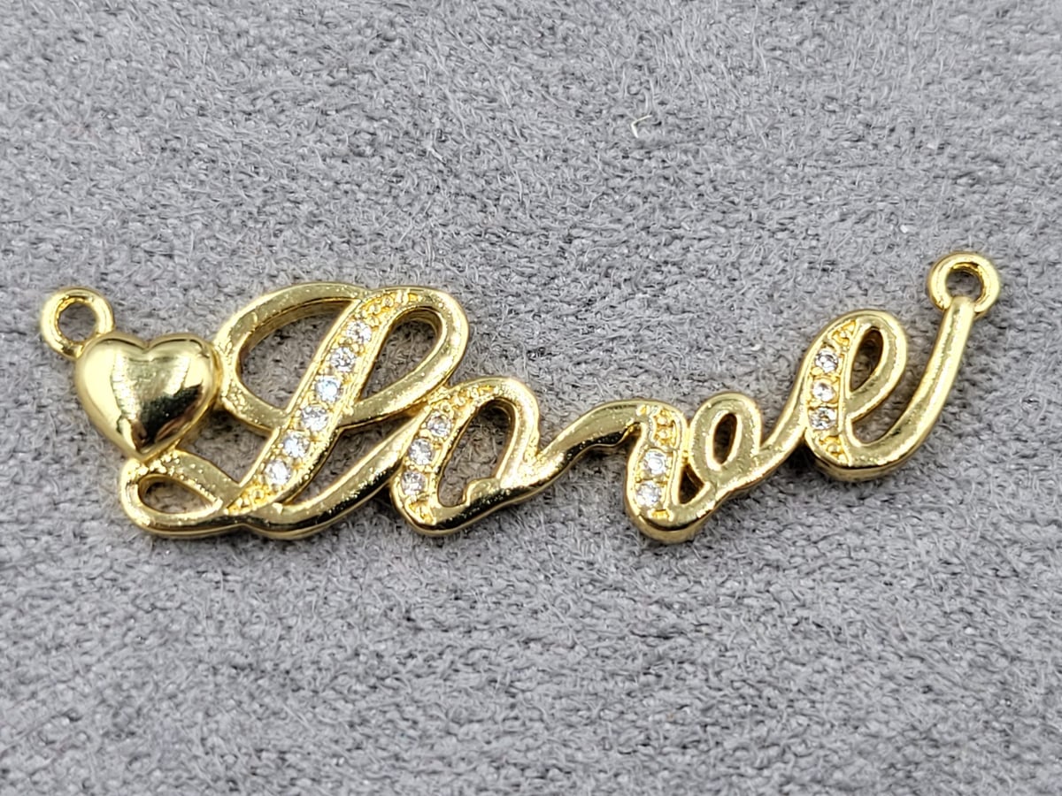 Конектор 9*35 мм колір лимонне золото (гіпоалергений сплав)