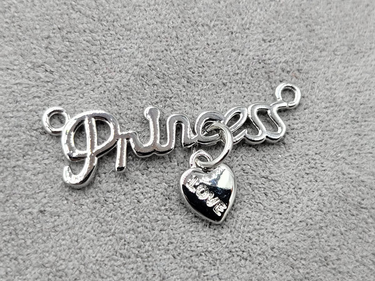 Конектор 8*26 мм підвіска 6 мм родій (гипоалергений сплав)